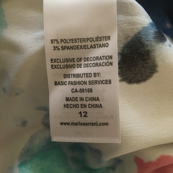 Mario Serrani Women's Multicolor Shift Dress - 12 - Picture 8 of 8